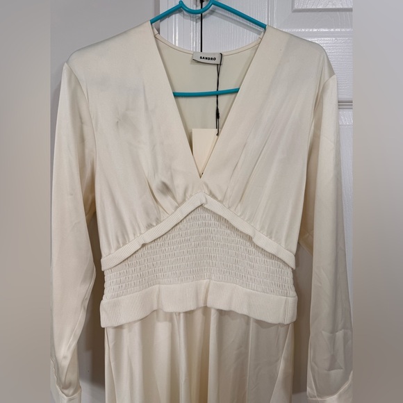 Sandro Cream Long Sleeve Nightgown - Picture 3 of 5